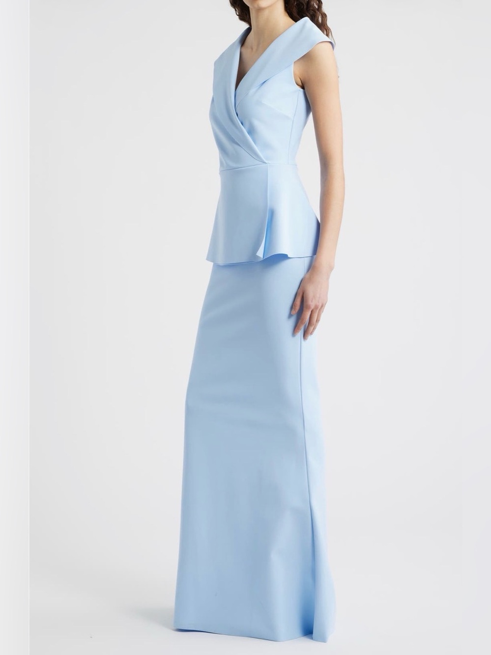 CHIARA BONI LA PETITE ROBE Moxelle Portrait Collar Gown